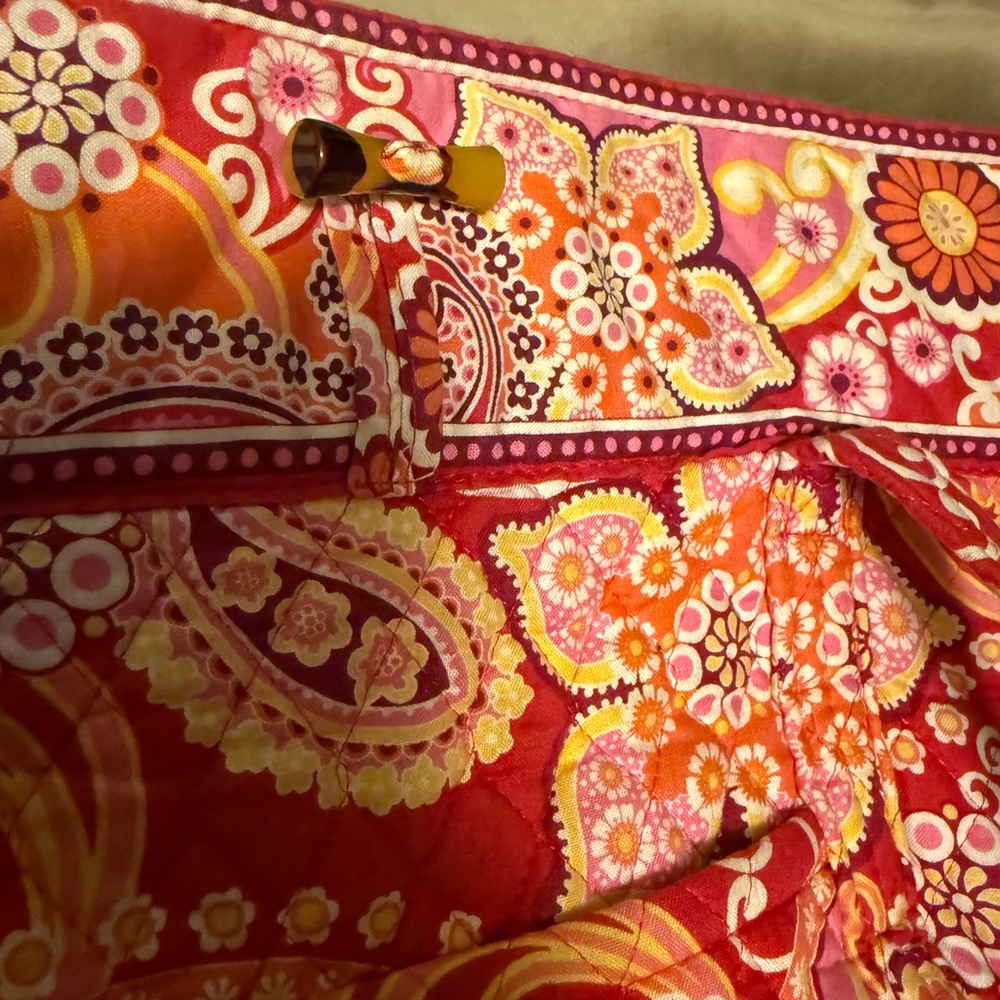 Lot of Two Vera Bradley Vibrant Paisley Tote and Purse Bag Set Pink - Picture 3 of 14
